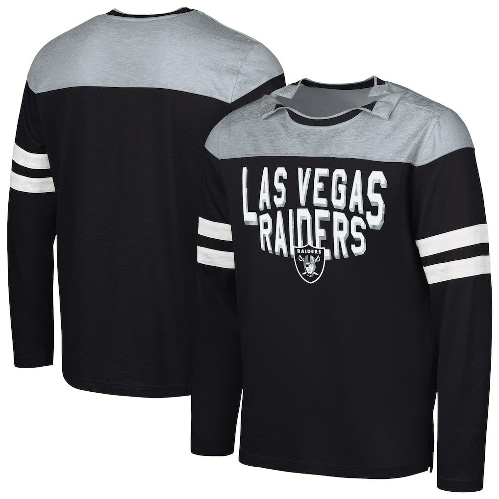 G-III Sports by Carl Banks Adaptive Hail Mary Long Sleeve T-Shirt - Las Vegas Raiders T-shirts