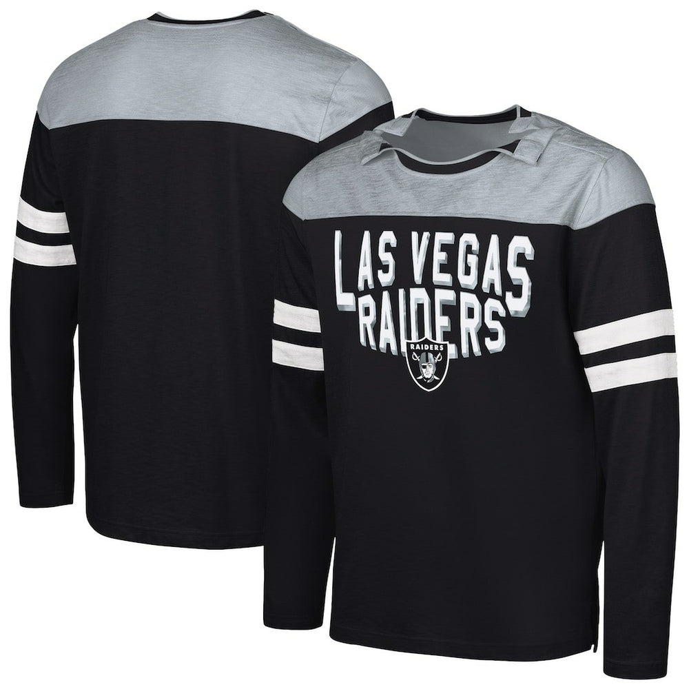 G-III Sports by Carl Banks Adaptive Hail Mary Long Sleeve T-Shirt - Las Vegas Raiders T-shirts