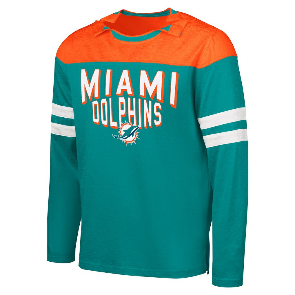 G-III Sports by Carl Banks Adaptive Hail Mary Long Sleeve T-Shirt - Miami Dolphins T-shirts