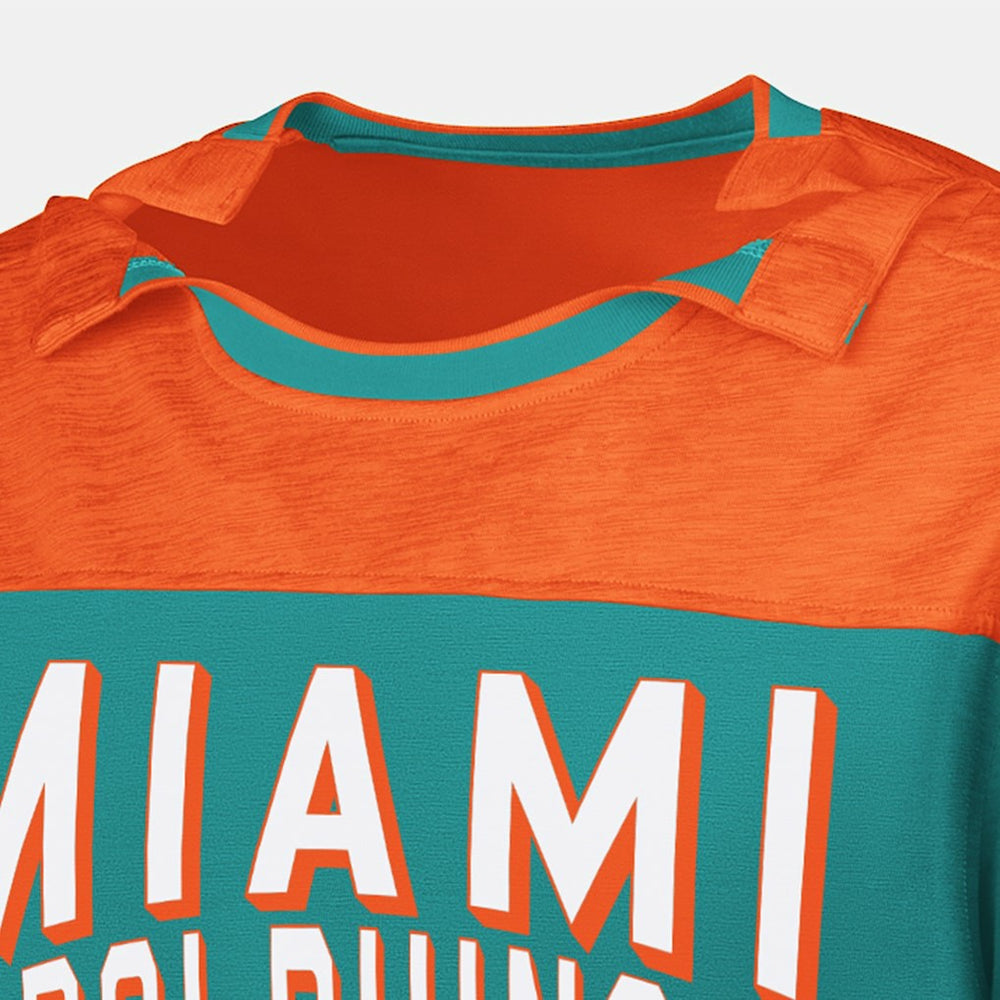 G-III Sports by Carl Banks Adaptive Hail Mary Long Sleeve T-Shirt - Miami Dolphins T-shirts