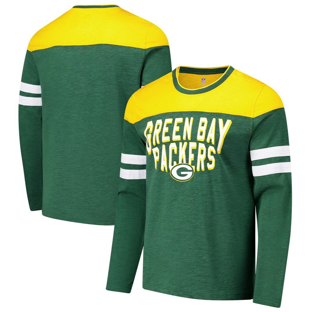 G-III Sports by Carl Banks Adaptive Hail Mary Long Sleeve T-Shirt - Green Bay Packers T-shirts