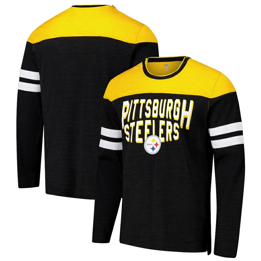 G-III Sports by Carl Banks Adaptive Hail Mary Long Sleeve T-Shirt - Pittsburgh Steelers T-shirts