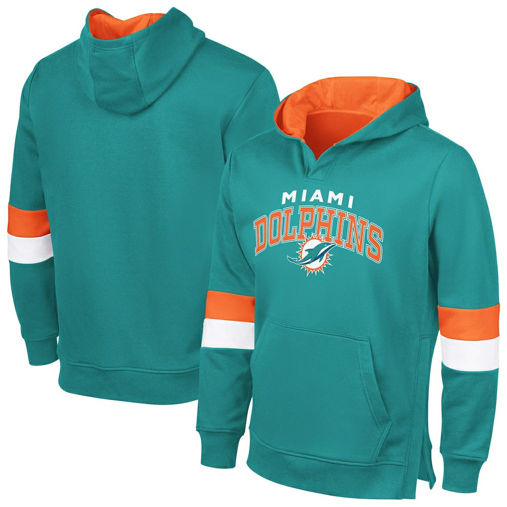 G-III Sports by Carl Banks Adaptive Faceoff Pullover Hoodie - Miami Dolphins Hoodies