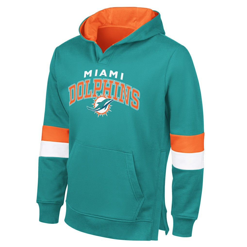 G-III Sports by Carl Banks Adaptive Faceoff Pullover Hoodie - Miami Dolphins Hoodies