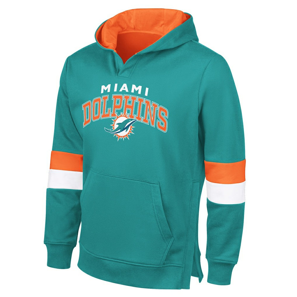 G-III Sports by Carl Banks Adaptive Faceoff Pullover Hoodie - Miami Dolphins Hoodies