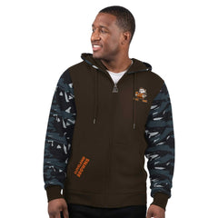 Starter Thursday Night Gridiron Vintage Logo Full-Zip Hoodie - Cleveland Browns Hoodies