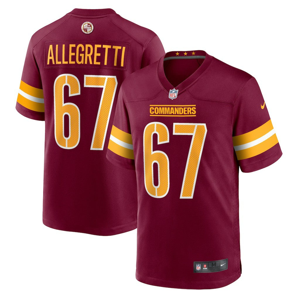 Nick Allegretti  Game Jersey - Washington Commanders Jerseys