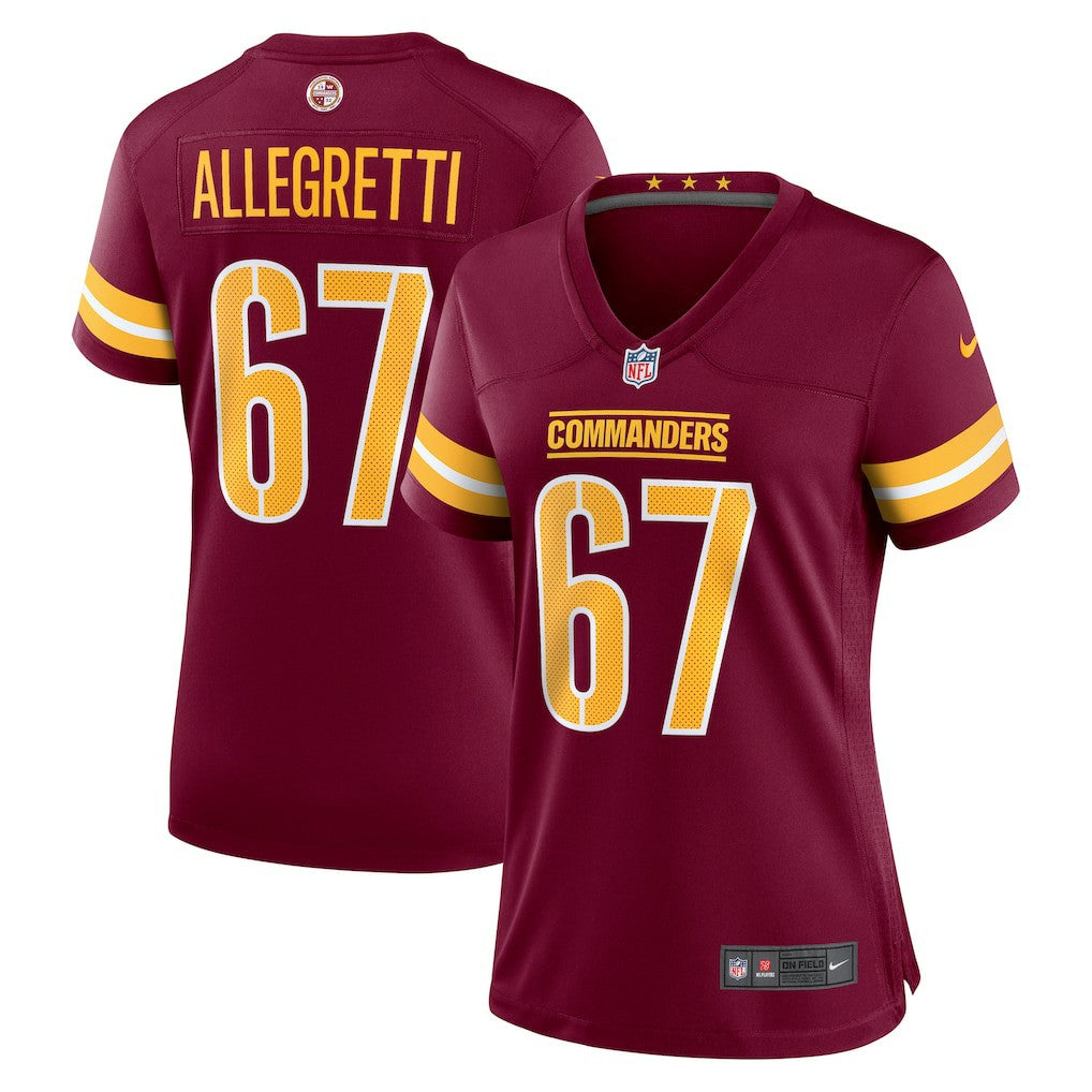 Nick Allegretti  Women's Game Jersey - Washington Commanders Jerseys