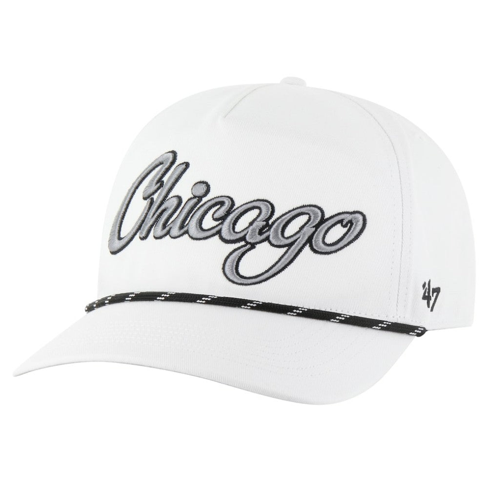 White Chicago White Sox '47 Overhand Speckle Hitch Rope Adjustable Hat