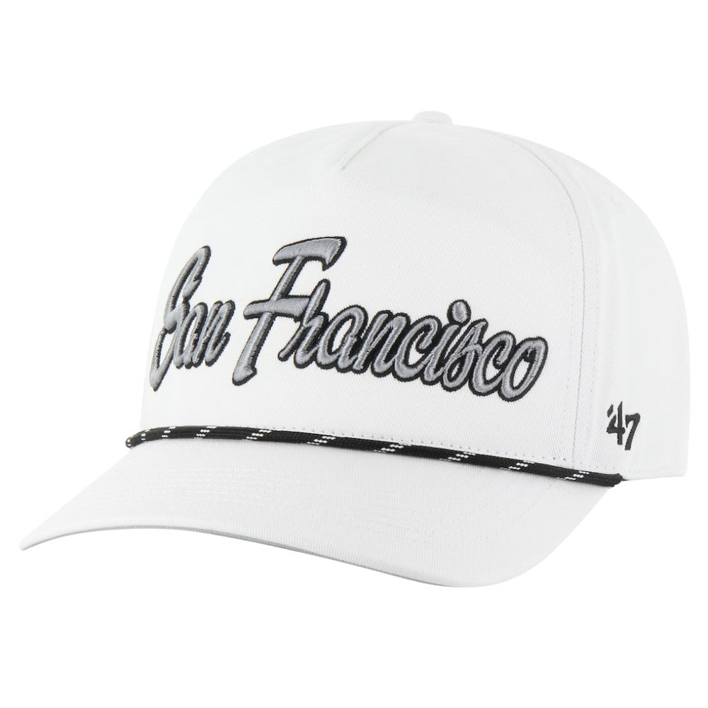 White San Francisco Giants '47 Overhand Speckle Hitch Rope Adjustable Hat