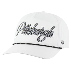 White Pittsburgh Pirates '47 Overhand Speckle Hitch Rope Adjustable Hat
