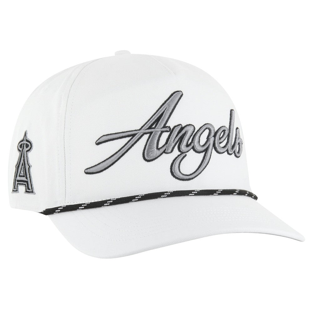 White Los Angeles Angels '47 Overhand Speckle Hitch Rope Adjustable Hat