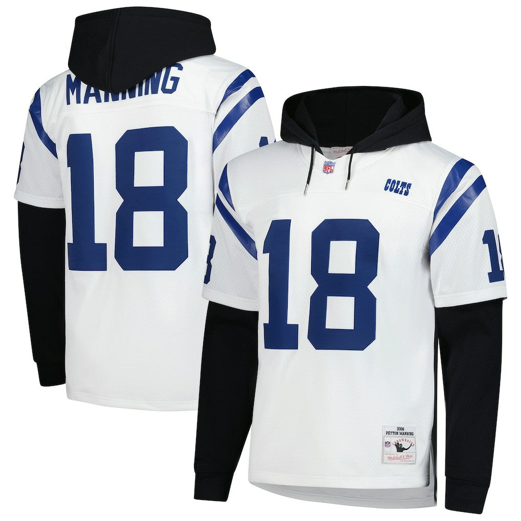 Peyton Manning  Player Name & Number Hoodie Legacy Jersey - Indianapolis Colts Hoodies,Jerseys
