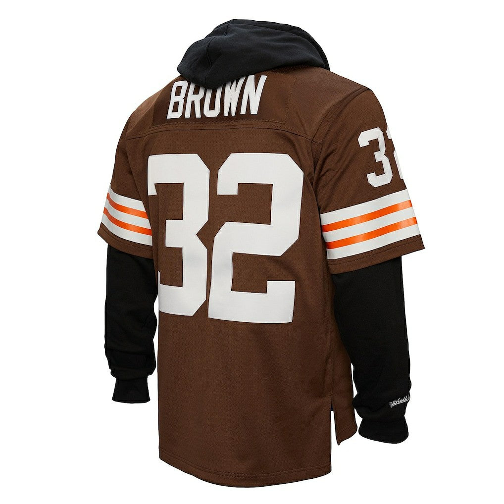 Jim Brown  Player Name & Number Hoodie Legacy Jersey - Cleveland Browns Hoodies,Jerseys