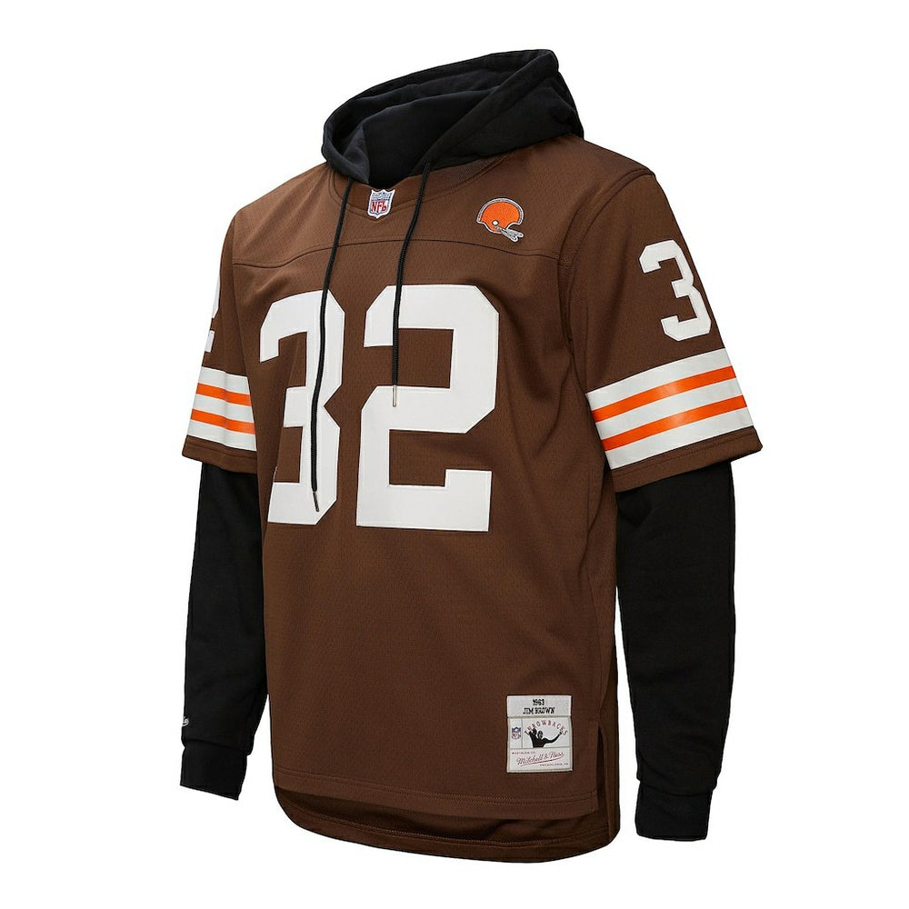 Jim Brown  Player Name & Number Hoodie Legacy Jersey - Cleveland Browns Hoodies,Jerseys