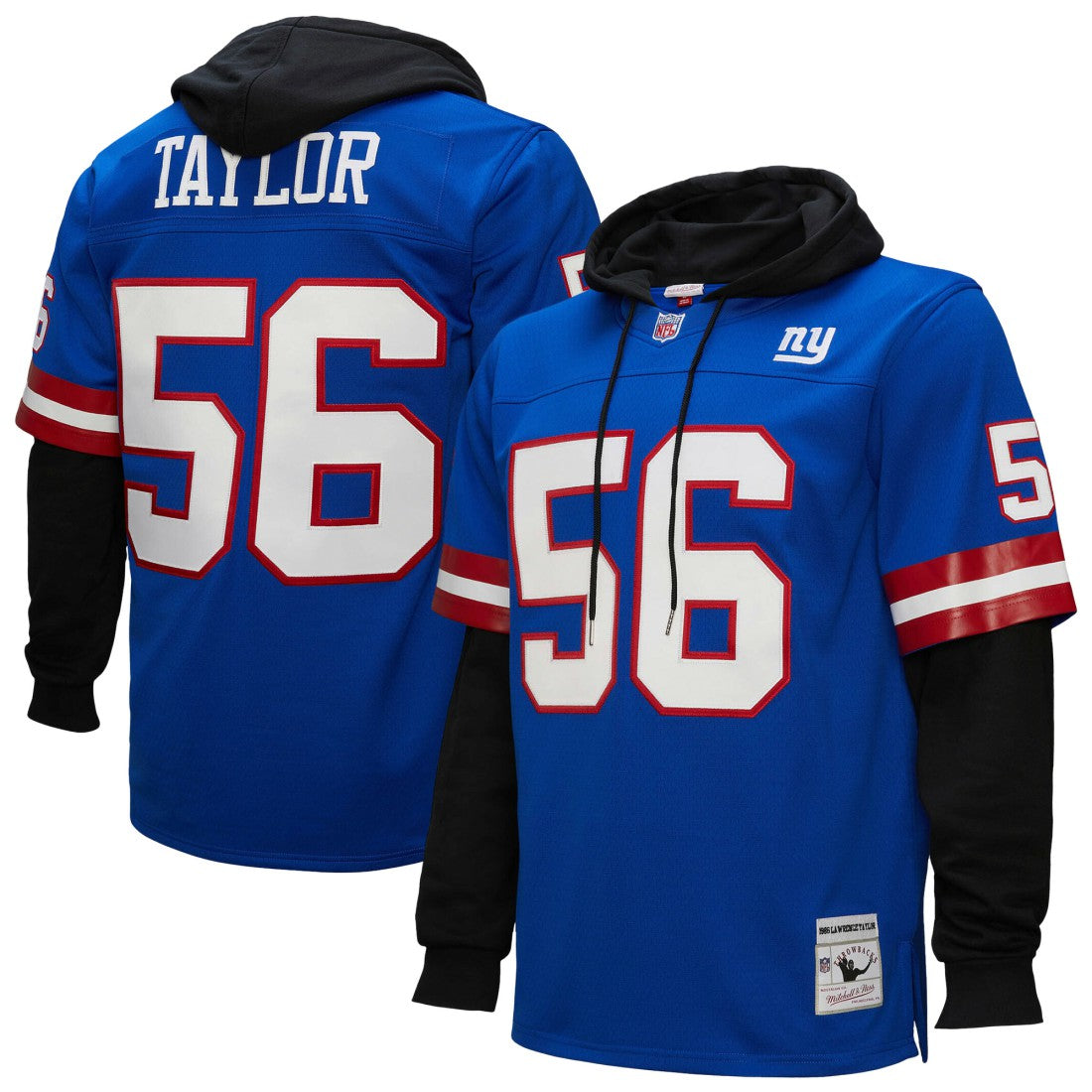 Lawrence Taylor  Player Name & Number Hoodie Legacy Jersey - New York Giants Hoodies,Jerseys
