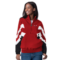 Chicago Bulls Starter Women's Renegade Oxford Half-Zip Jacket