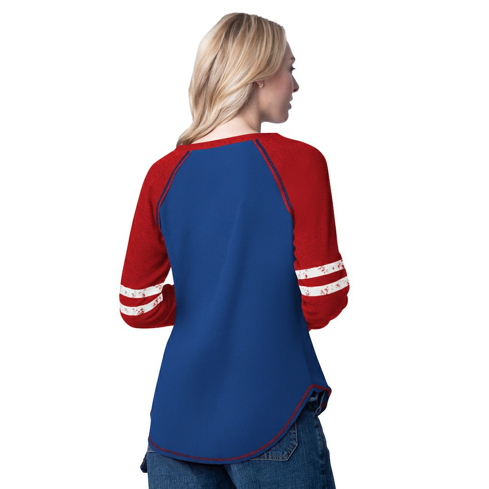 Philadelphia 76ers G-III 4Her by Carl Banks Women's Winner Waffle Knit Thermal Long Sleeve Tri-Blend T-Shirt
