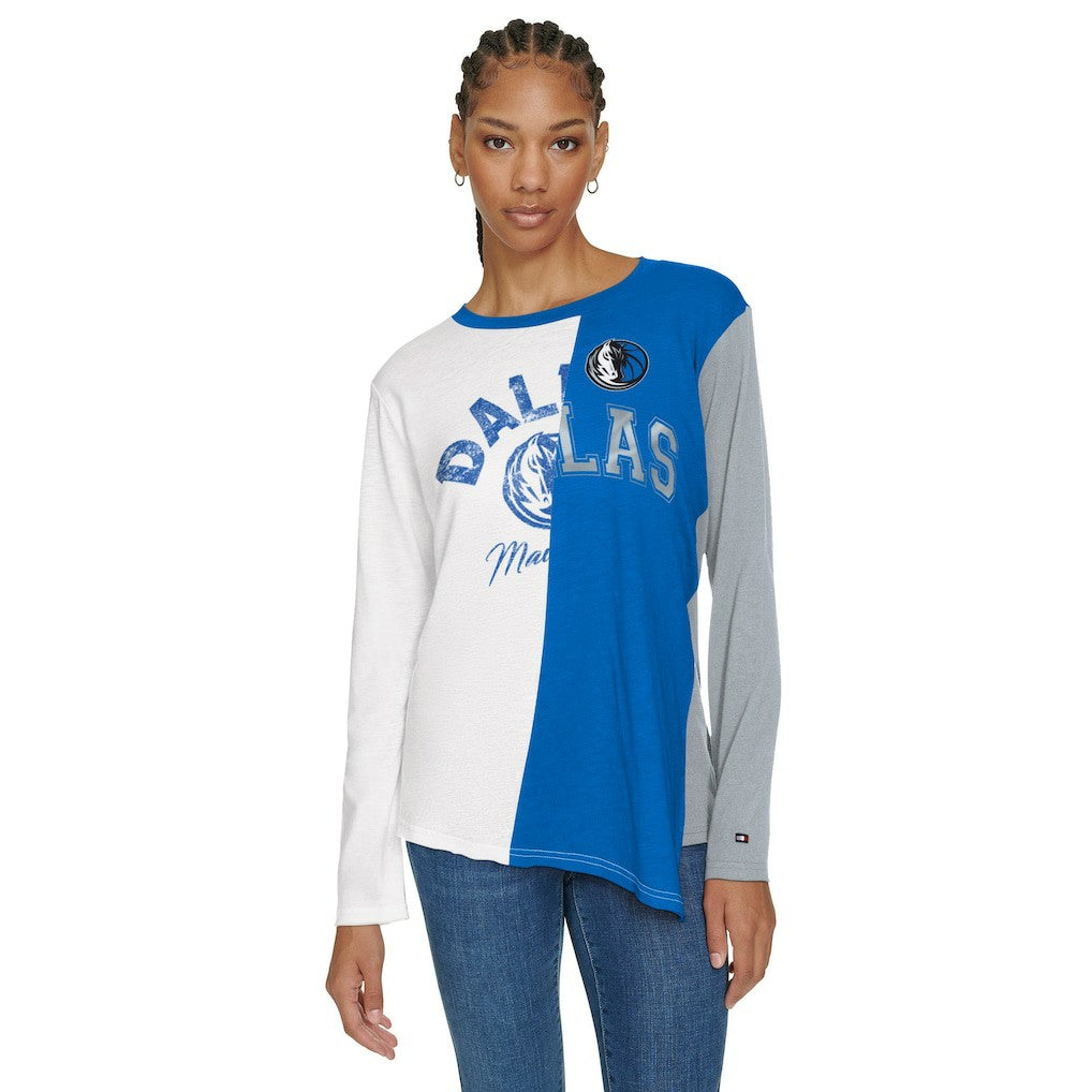 Dallas Mavericks Tommy Jeans Women's Amelia Color Blocked Long Sleeve T-Shirt sale