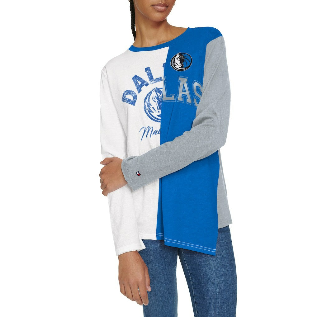 Dallas Mavericks Tommy Jeans Women's Amelia Color Blocked Long Sleeve T-Shirt sale