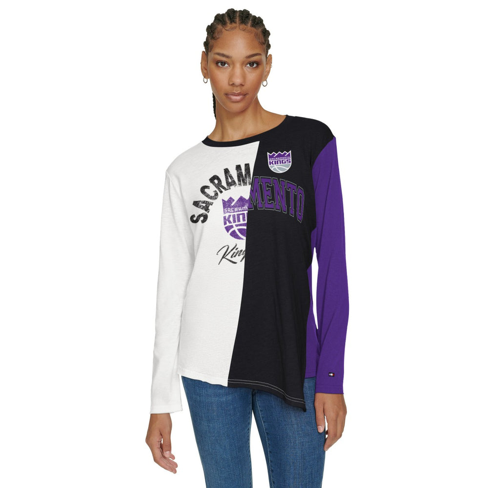 Sacramento Kings Tommy Jeans Women's Amelia Color Blocked Long Sleeve T-Shirt