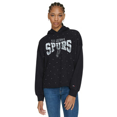 San Antonio Spurs Tommy Jeans Women's Stella Cropped Pullover Hoodie