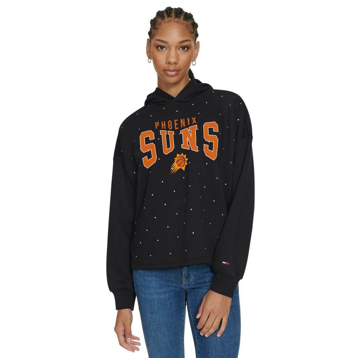 Phoenix Suns Tommy Jeans Women's Stella Cropped Pullover Hoodie