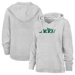 '47 Women's Premier Kennedy V-Neck Pullover Hoodie - New York Jets Hoodies