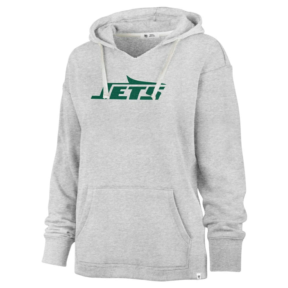 '47 Women's Premier Kennedy V-Neck Pullover Hoodie - New York Jets Hoodies