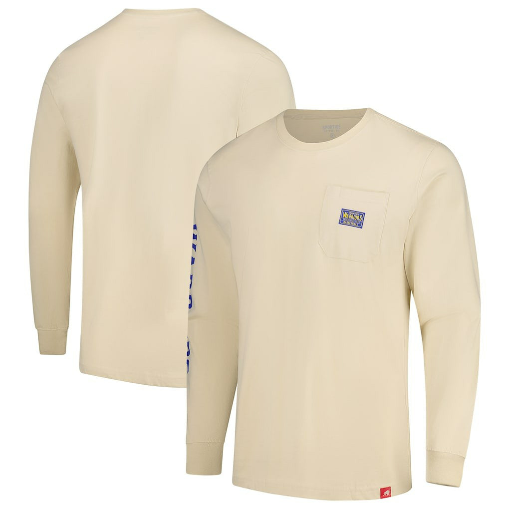 Golden State Warriors Sportiqe Unisex Wales Heavyweight Pocket Long Sleeve T-Shirt sale