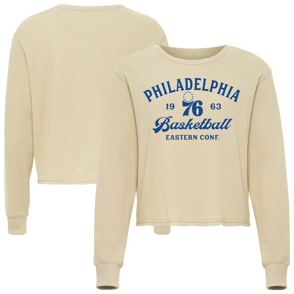 Philadelphia 76ers Sportiqe Unisex High Country Collection Cullen Waffle Knit Long Sleeve T-Shirt