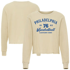 Philadelphia 76ers Sportiqe Unisex High Country Collection Cullen Waffle Knit Long Sleeve T-Shirt