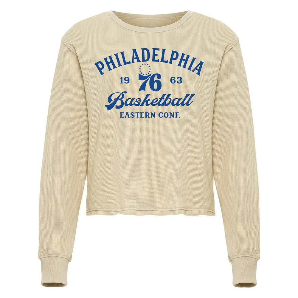 Philadelphia 76ers Sportiqe Unisex High Country Collection Cullen Waffle Knit Long Sleeve T-Shirt