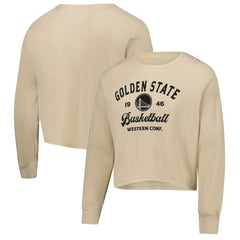 Golden State Warriors Sportiqe Unisex High Country Collection Cullen Cropped Waffle Knit Long Sleeve T-Shirt sale