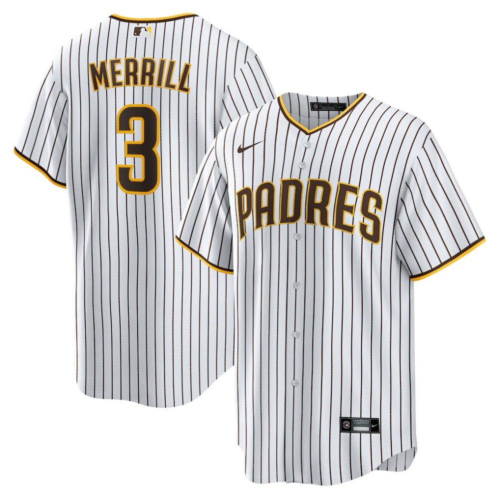 White Jackson Merrill San Diego Padres Nike Home Replica Jersey