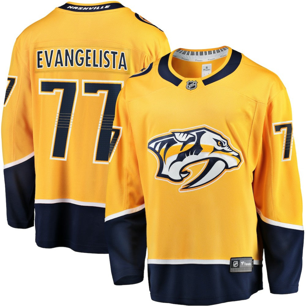 NHL Luke Evangelista Nashville Predators Fanatics Premier Breakaway Player Jersey