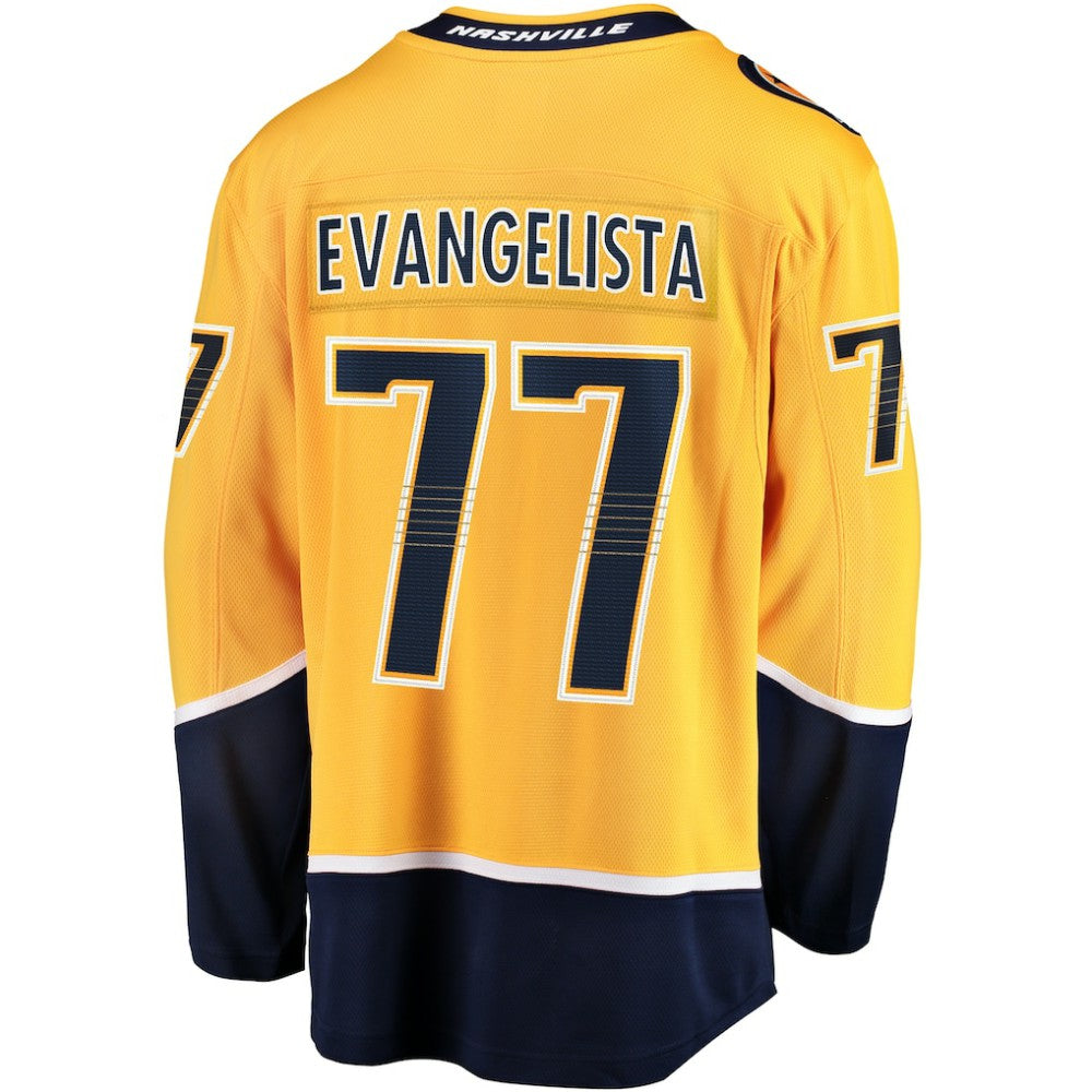 NHL Luke Evangelista Nashville Predators Fanatics Premier Breakaway Player Jersey