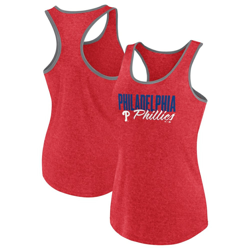 Red Philadelphia Phillies Profile Women's Plus Size Racerback Tank Top