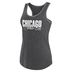 Black Chicago White Sox Profile Women's Plus Size Racerback Tank Top
