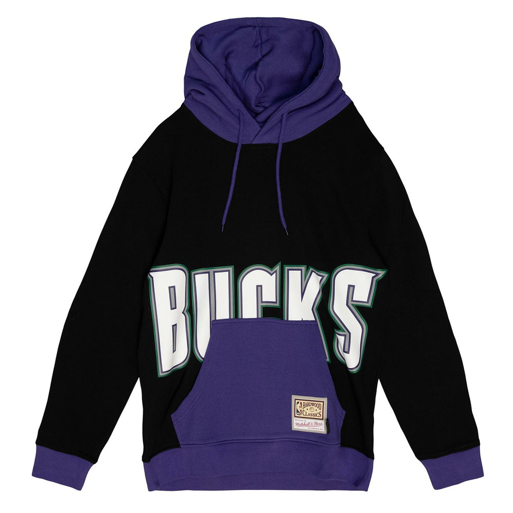 Mitchell & Ness Milwaukee Bucks Hardwood Classics Big Face 5.0 Pullover Hoodie
