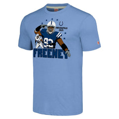 Dwight Freeney  Homage Unisex Caricature Retired Player Tri-Blend T-Shirt - Indianapolis Colts T-shirts