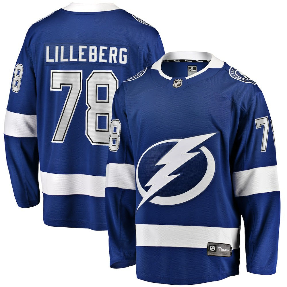 NHL Emil Lilleberg Tampa Bay Lightning Fanatics Home Premier Breakaway Player Jersey