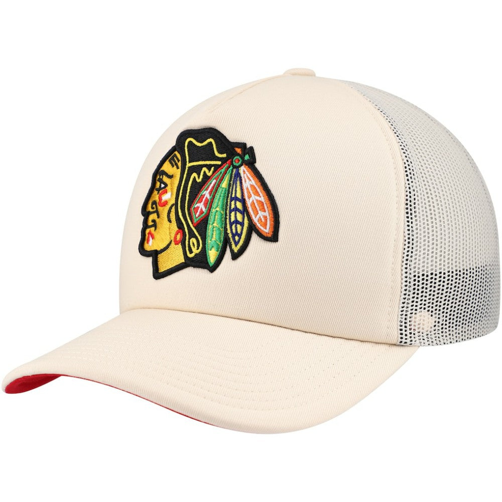 NHL Chicago Blackhawks Mitchell & Ness Foam Front Trucker Adjustable Hat