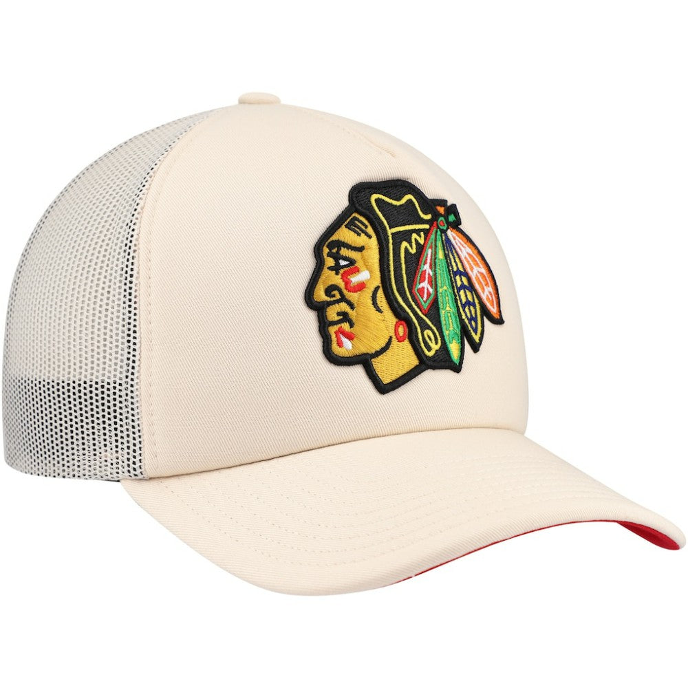 NHL Chicago Blackhawks Mitchell & Ness Foam Front Trucker Adjustable Hat
