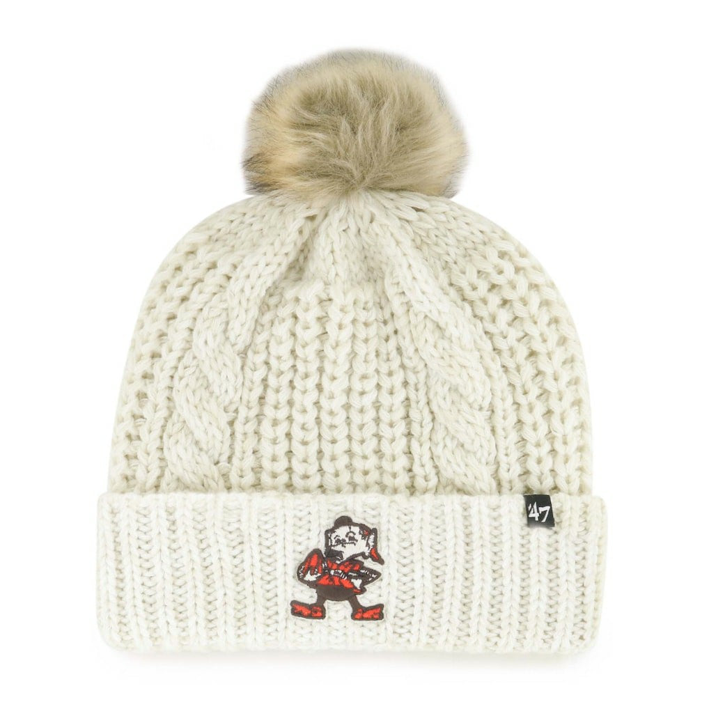 '47 Women's Meeko Cuffed Knit Hat with Pom - Cleveland Browns Hats