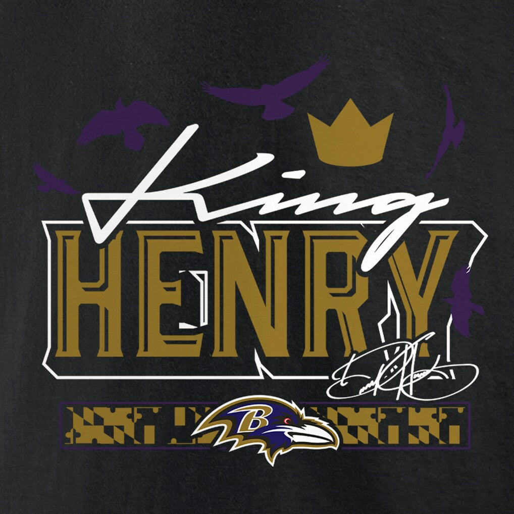 Derrick Henry  King Henry's Crown T-Shirt - Baltimore Ravens T-shirts