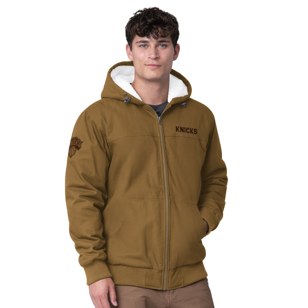 New York Knicks G-III Sports by Carl Banks Build Up Heavy Duck Canvas Full-Zip Hoodie