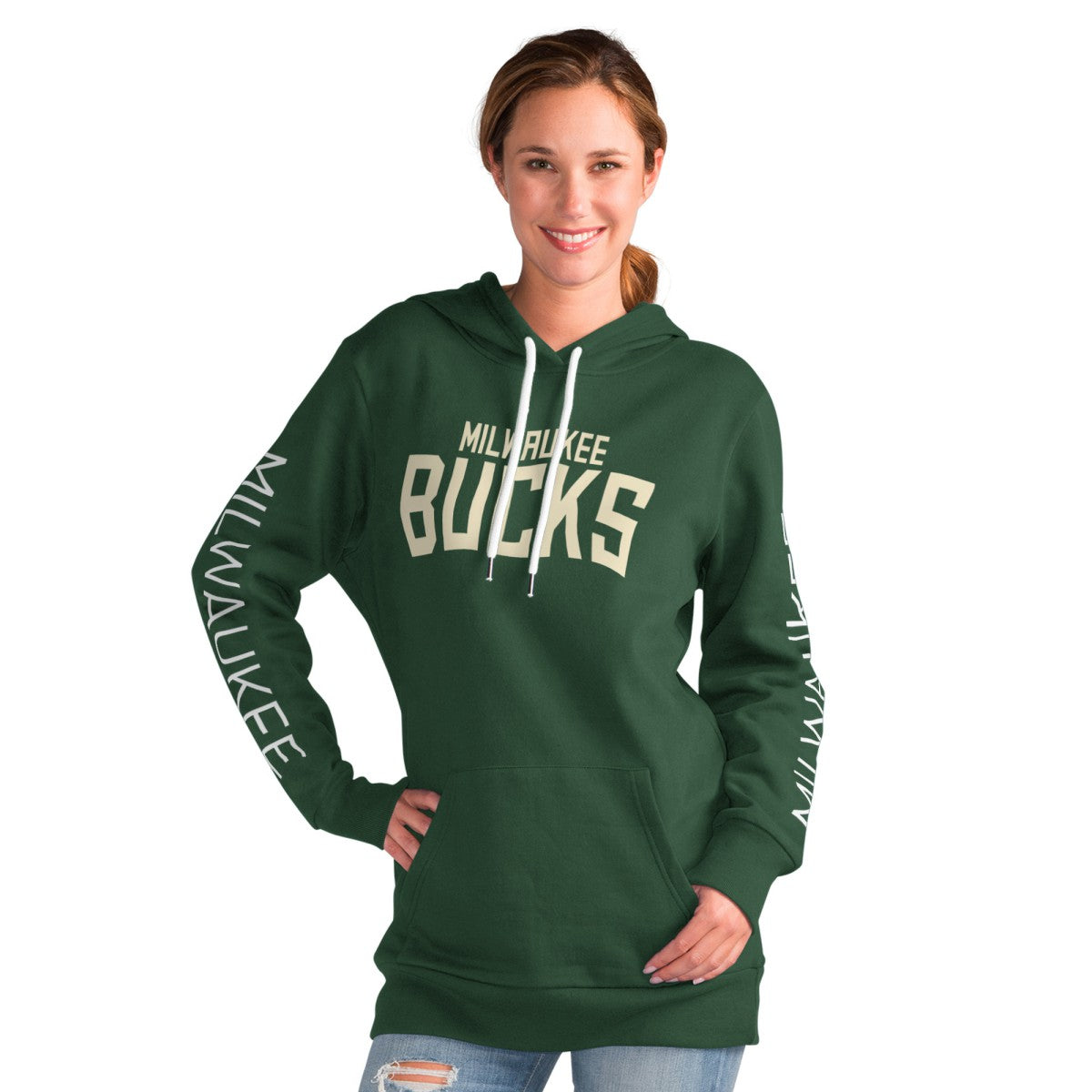 Milwaukee Bucks G-III 4Her by Carl Banks Women's Base Coach Pullover Hoodie