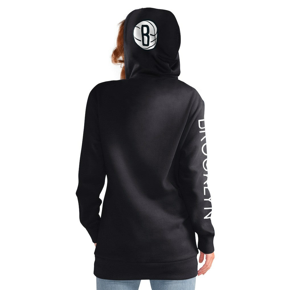 Brooklyn Nets G-III 4Her by Carl Banks Women's Base Coach Pullover Hoodie