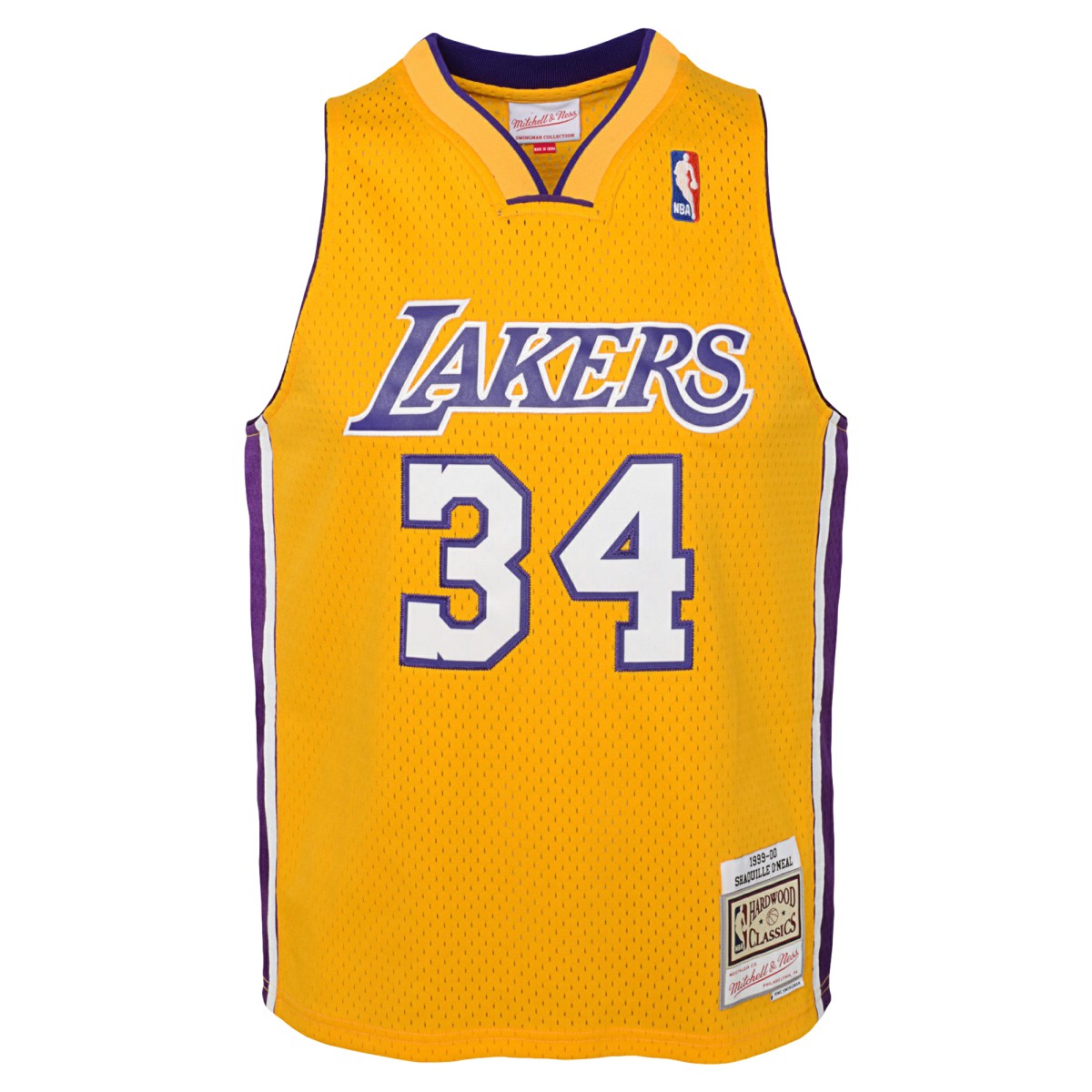 Mitchell & Ness Shaquille O'Neal Los Angeles Lakers Youth 1999/00 Hardwood Classics Swingman Jersey